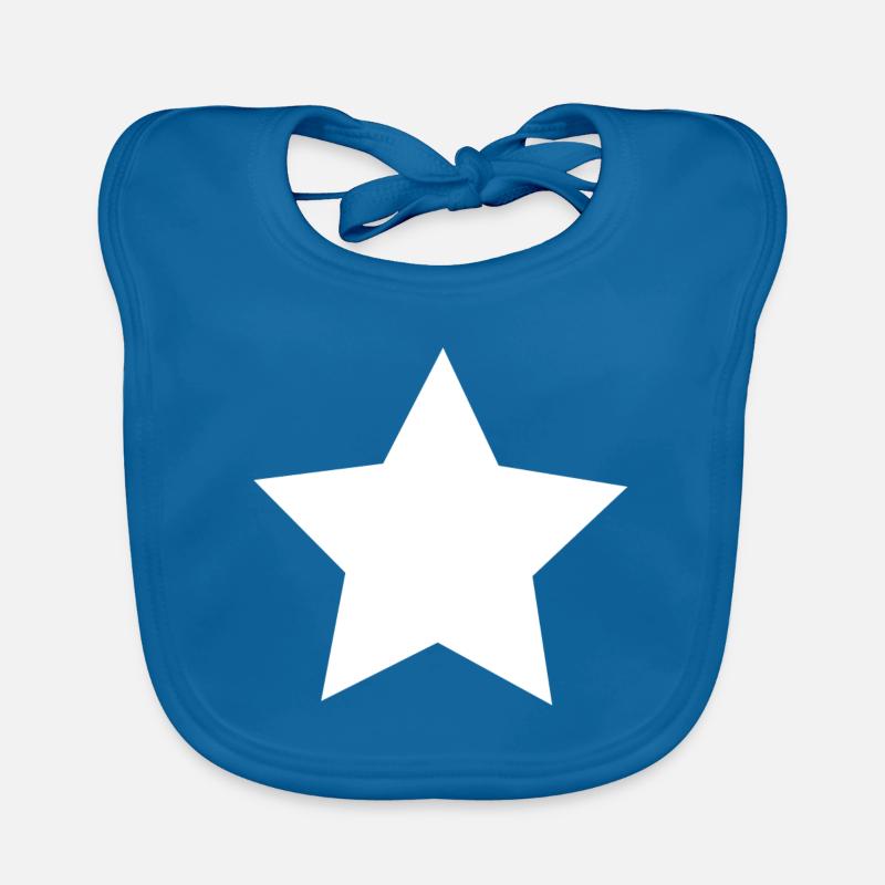 Weißer Stern Baby Bio-Lätzchen