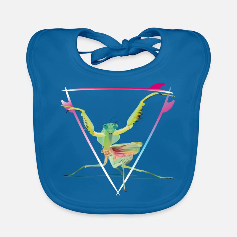 Mantis - Baby Bio-Lätzchen - Pfauenblau