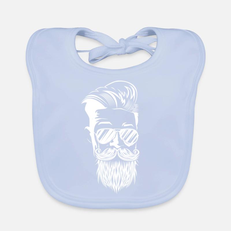 hipster bart vollbart kopf Baby Bio-Lätzchen