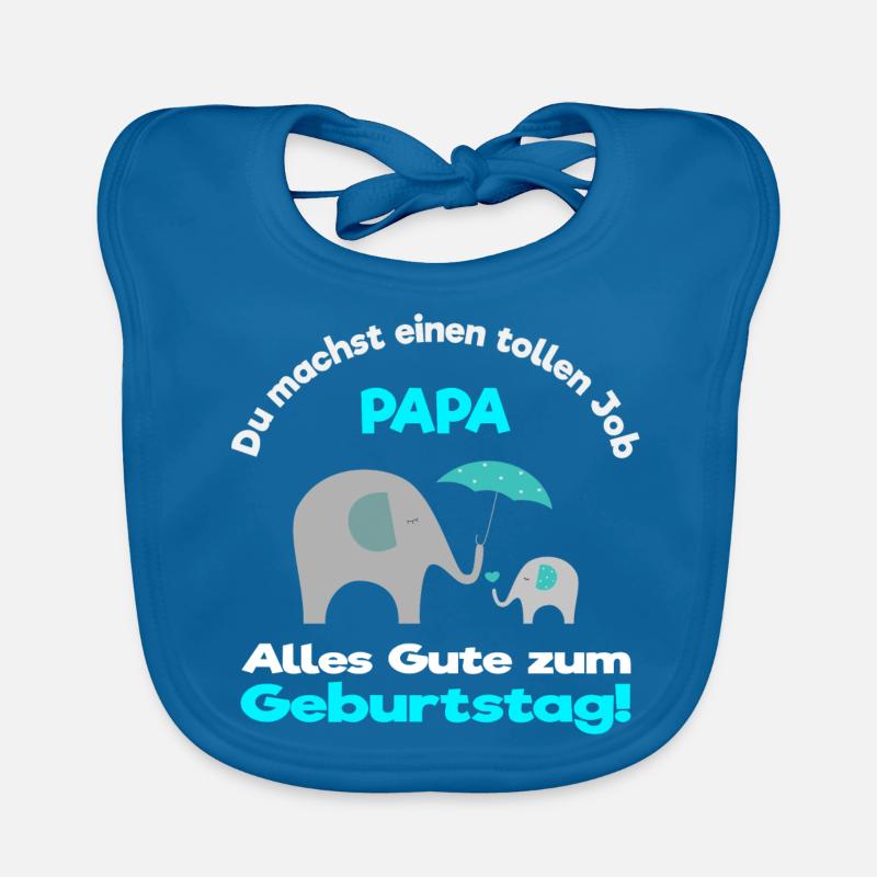 Papa Geburtstag du machst einen tollen Job Elefant Baby Bio-Lätzchen