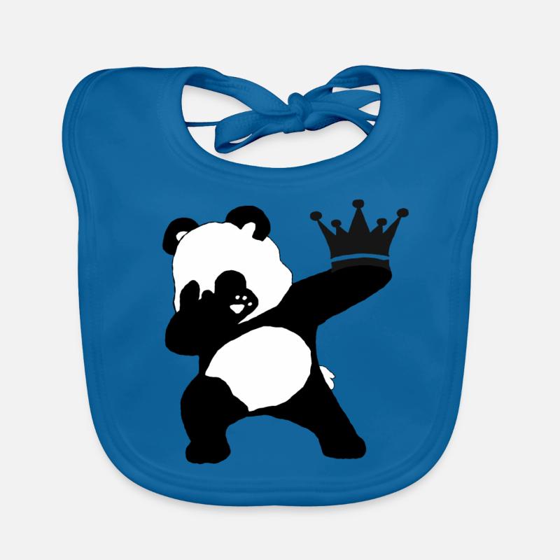 dabbing panda crown Organic Baby Bibs