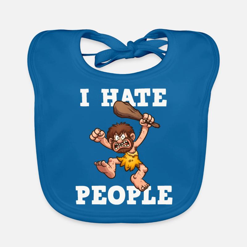 I Hate People Neanderthals Organic Baby Bibs