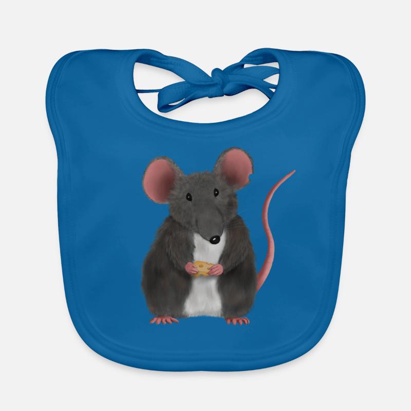 Kleine süße Maus oder Ratte Baby Bio-Lätzchen