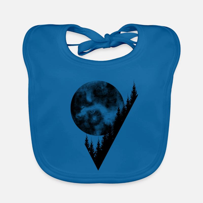 Geometry Type Landscape Moon Forest v1 Organic Baby Bibs