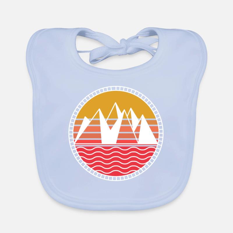Mountains in the sunset Organic Baby Bibs