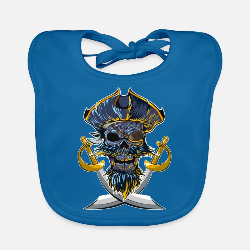 pirate skeleton skull Organic Baby Bibs