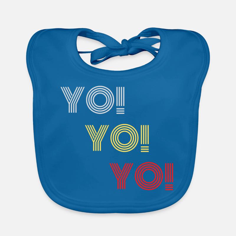 YO! - Bavoir bio Bébé - bleu paon