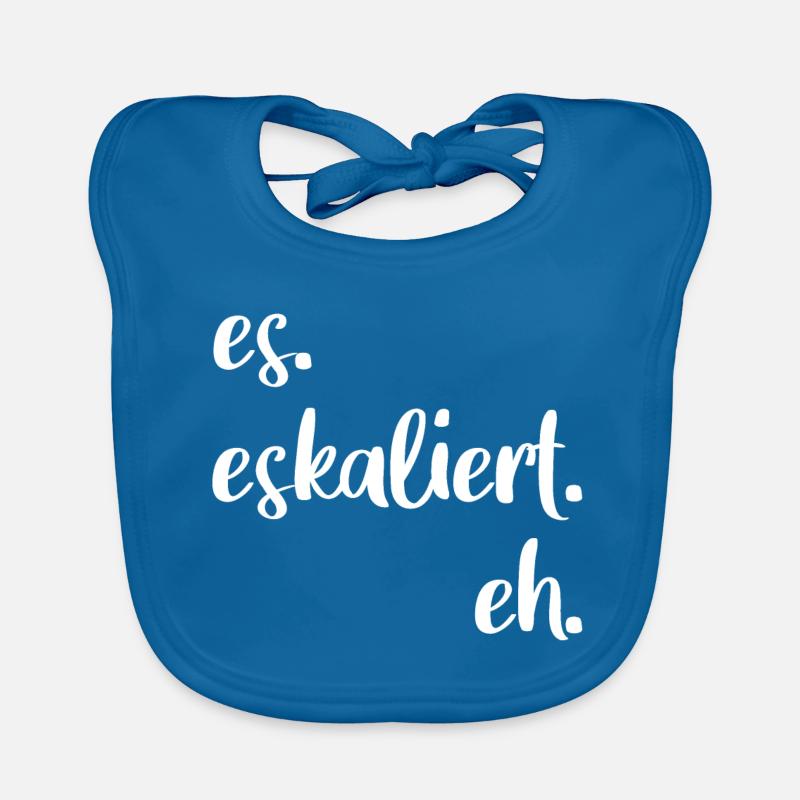 ça dégénère quand même - Bavoir bio Bébé - bleu paon