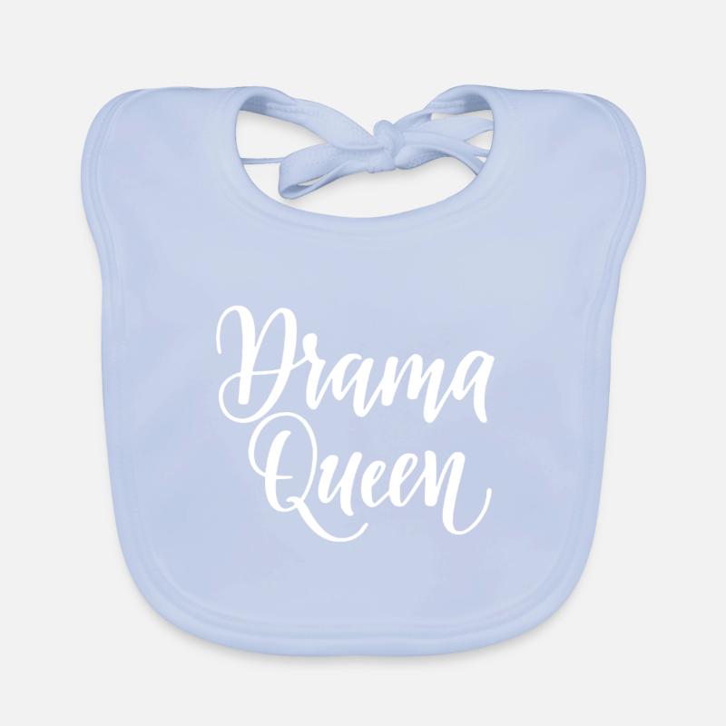 drama queen cursive Organic Baby Bibs