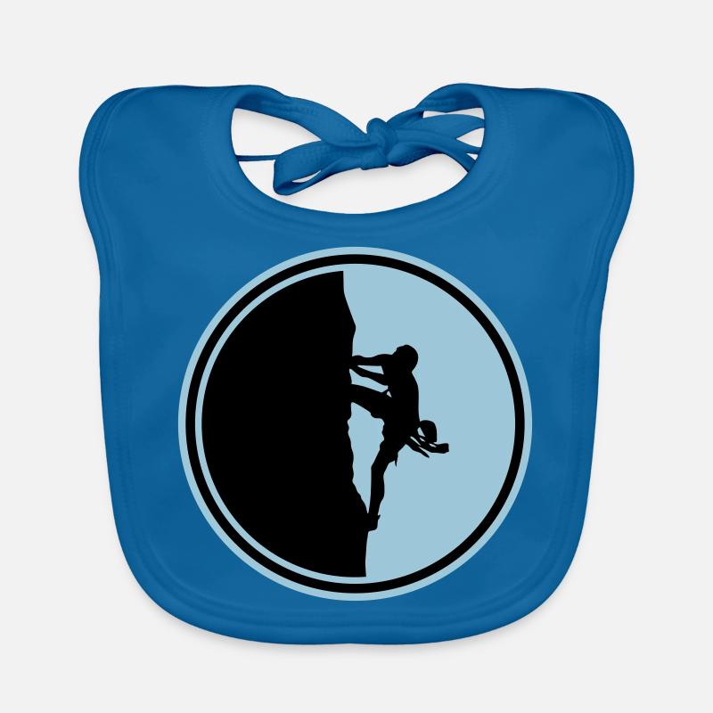 klettern bergsteigen silhouette kreis Baby Bio-Lätzchen