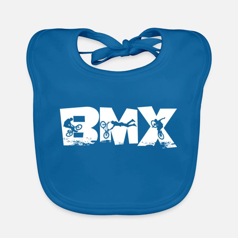 BMX - Bavoir bio Bébé - bleu paon