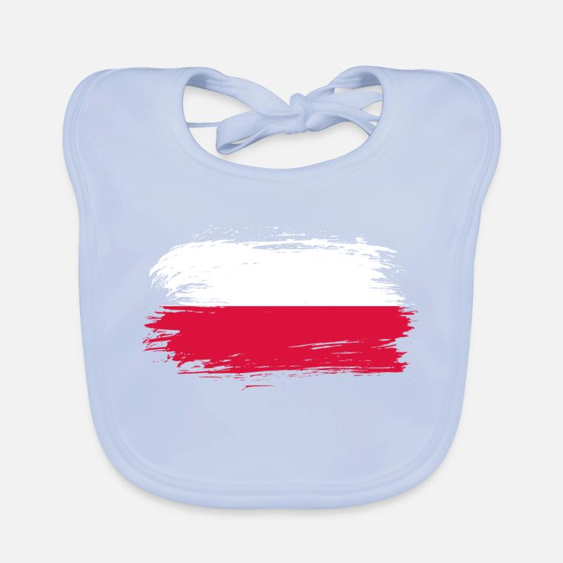 Pologne Drapeau Bavoir bio Bébé