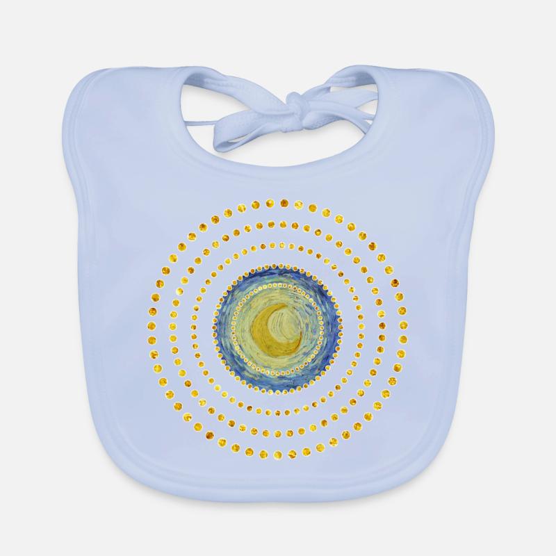 Lune Vincent van Gogh Starry Night Starry Night Bavoir bio Bébé
