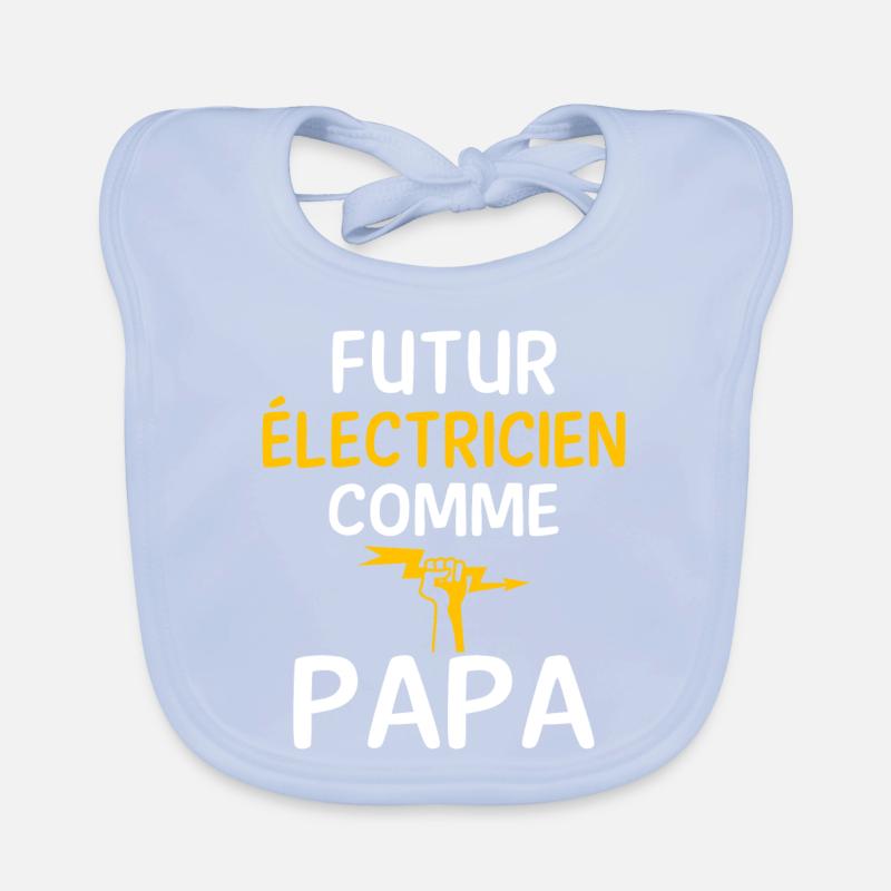 futur électricien comme papa Bavoir bio Bébé