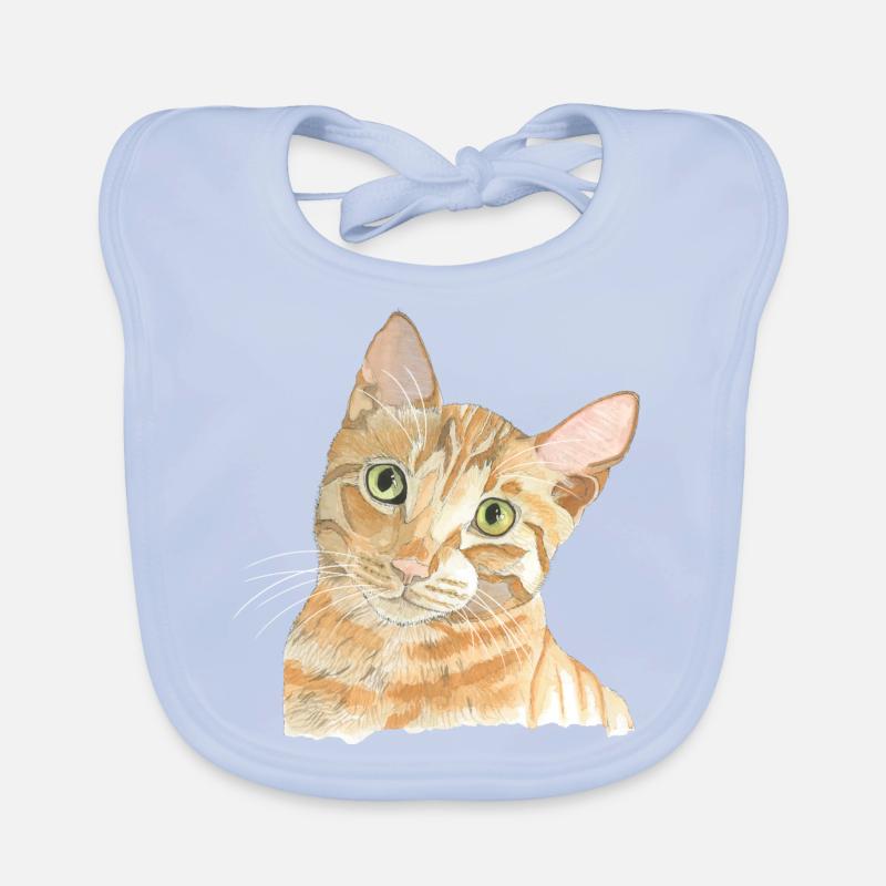 Chat rouge Bavoir bio Bébé