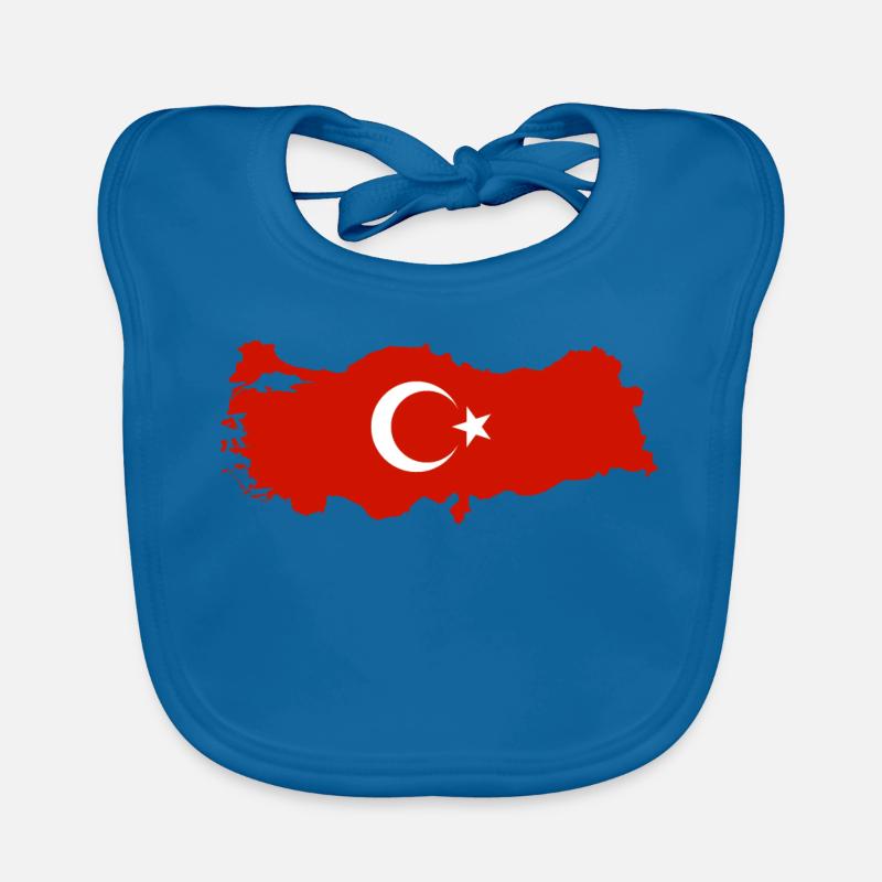 Turkey Flag Gift Idea Map Organic Baby Bibs
