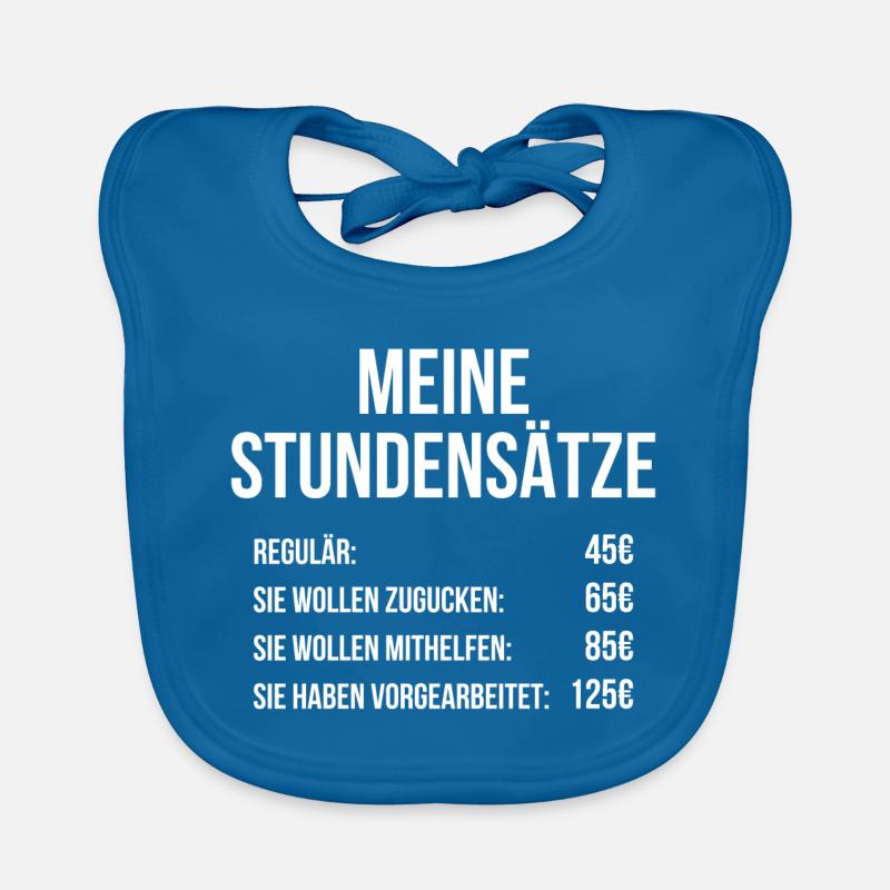Meine Stundensätze - Baby Bio-Lätzchen - Pfauenblau