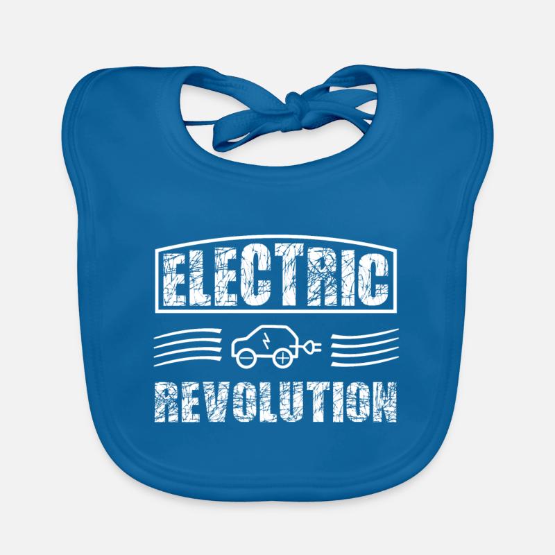 Elektroauto - Baby Bio-Lätzchen - Pfauenblau