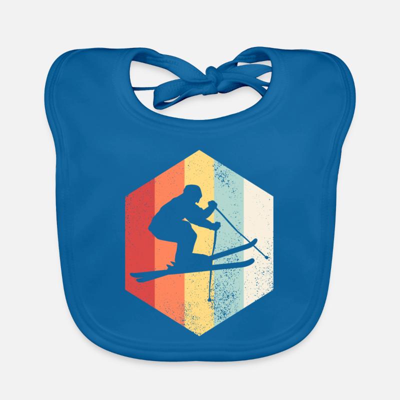 Retro Ski Ski Baby Bio-Lätzchen