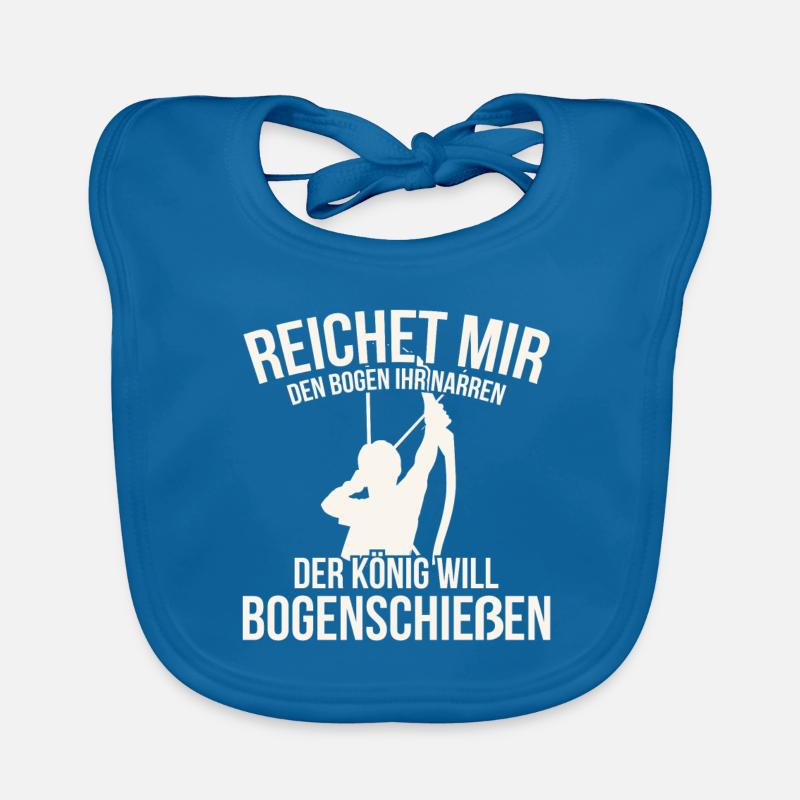 Bogenschießen - Baby Bio-Lätzchen - Pfauenblau