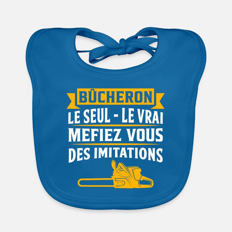 cadeau bûcheron t-shirt bucheron Bavoir bio Bébé