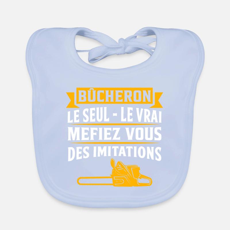 cadeau bûcheron t-shirt bucheron Bavoir bio Bébé