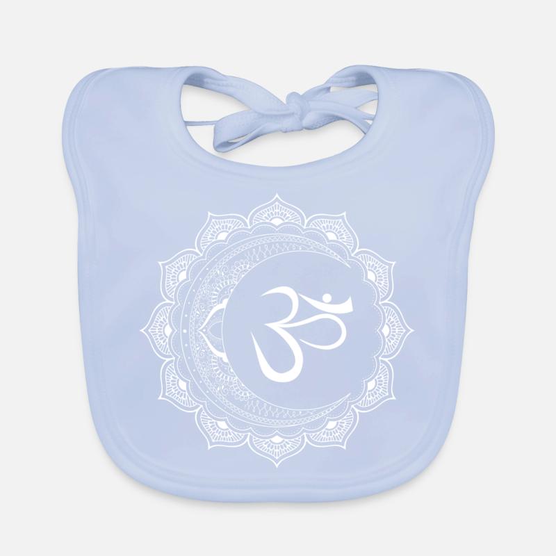 Om, Moon Mandala Organic Baby Bibs