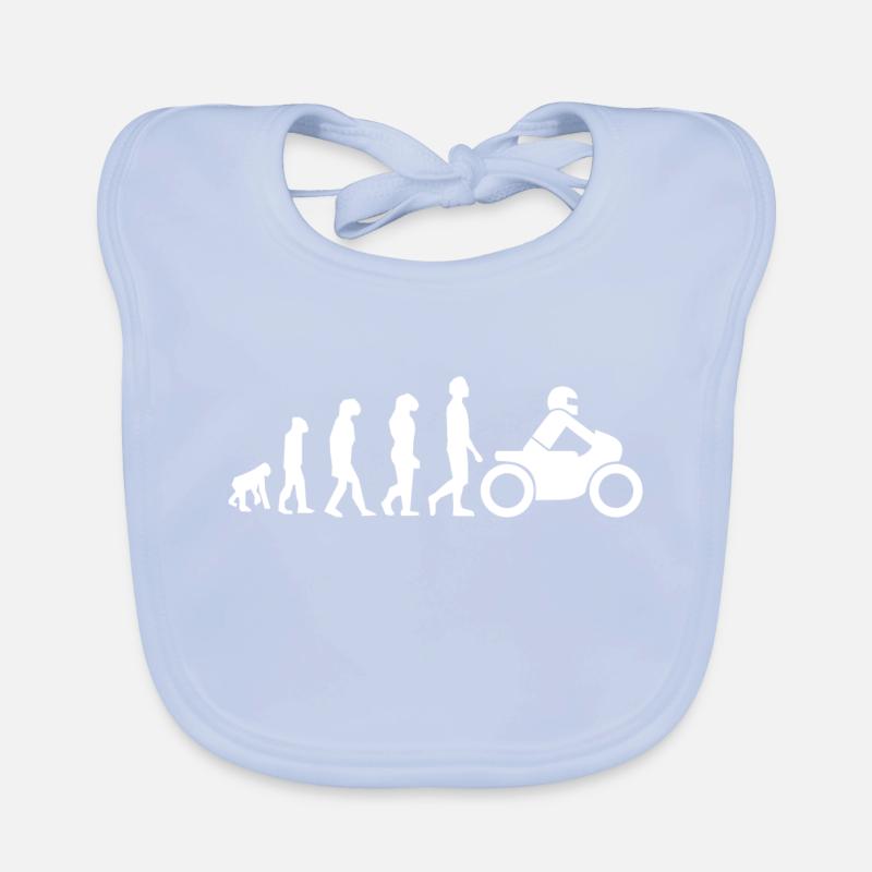 EVOLUTION GESCHENK MOTORRADFAHRER Baby Bio-Lätzchen
