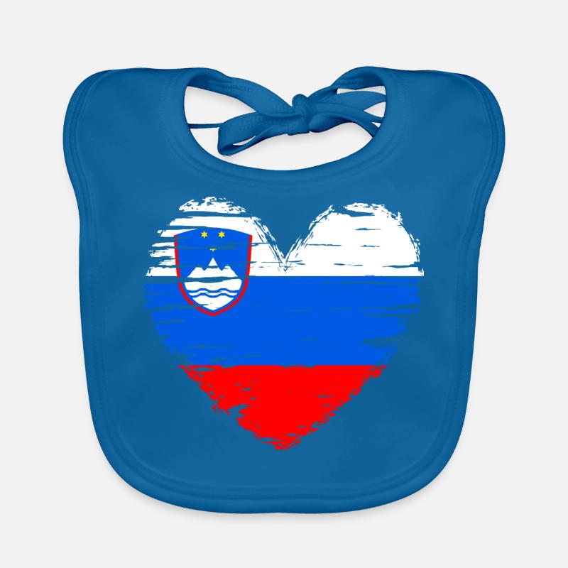 Drapeau drapeau de la Slovénie Bavoir bio Bébé