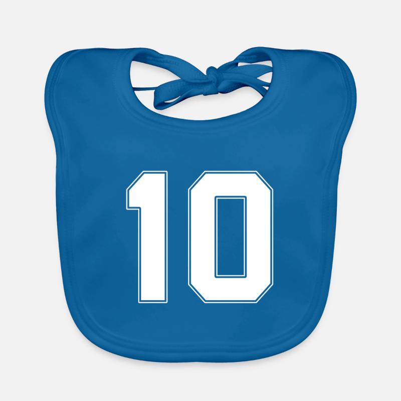 Geburtstagsgeschenk 10 Jahre - Baby Bio-Lätzchen - Pfauenblau