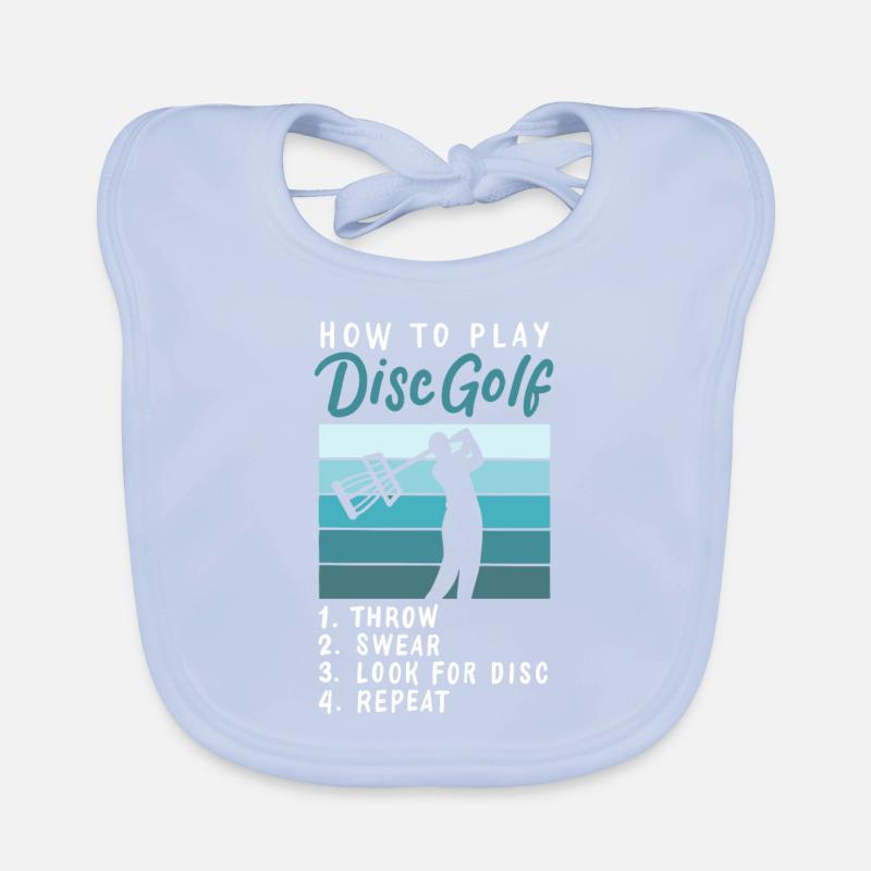 Disc Golf Retro Baby Bio-Lätzchen