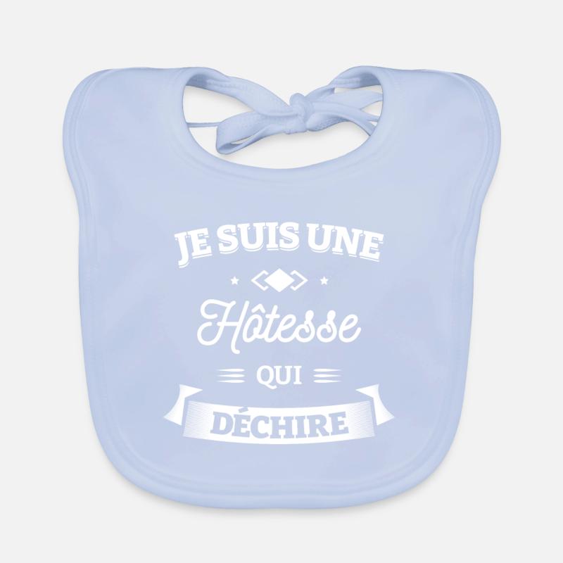 HÔTESSE QUI DÉCHIRE Bavoir bio Bébé