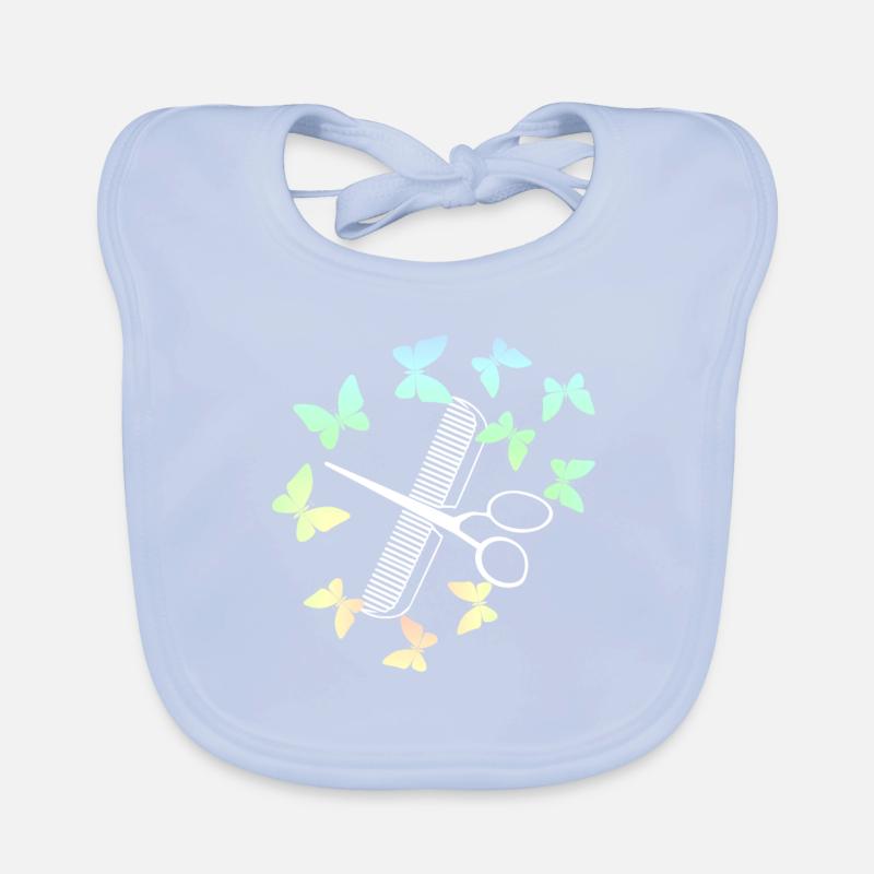 Firseur coiffeuse Ciseaux papillons Bavoir bio Bébé
