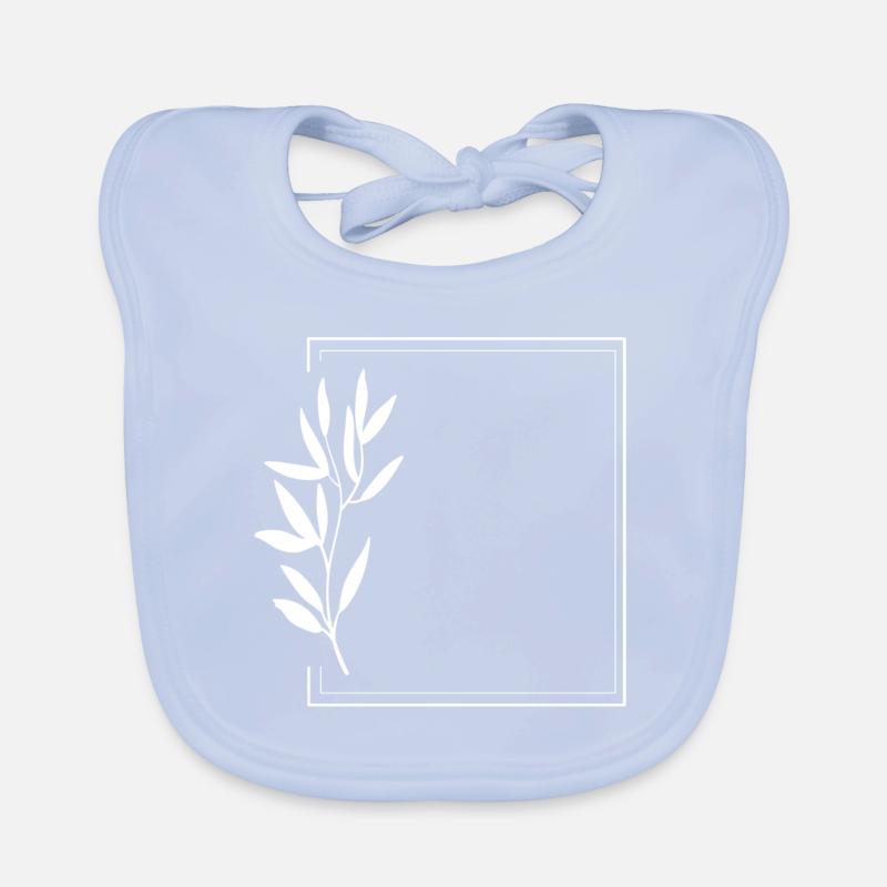 Cadre de trait avec cadeau de décoration de feuille Bavoir bio Bébé