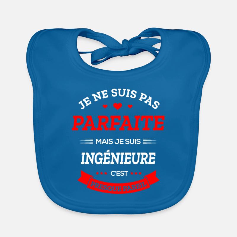 INGÉNIEURE PARFAITE - Bavoir bio Bébé - bleu paon