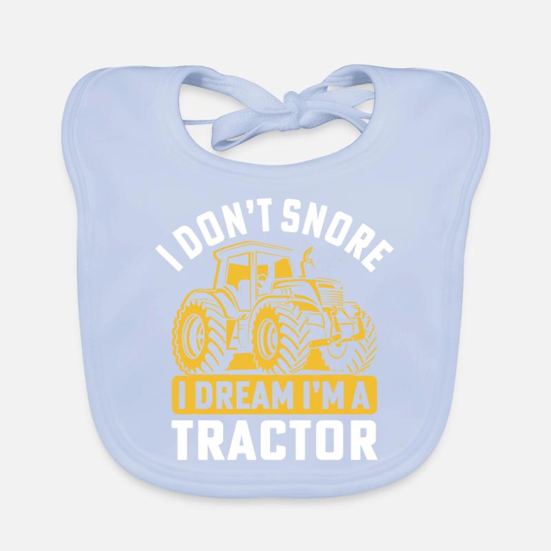 Ich schnarche nicht Ich träume, ich bin ein Traktor Baby Bio-Lätzchen