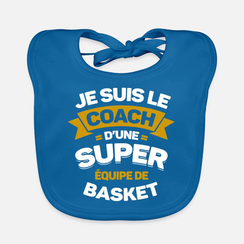 COACH D'UNE SUPER ÉQUIPE DE BASKET Bavoir bio Bébé