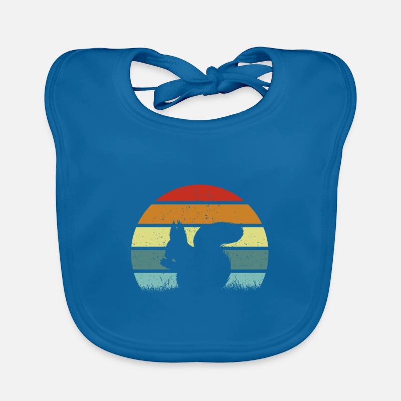 Squirrel Retro Squirrel Lover Organic Baby Bibs