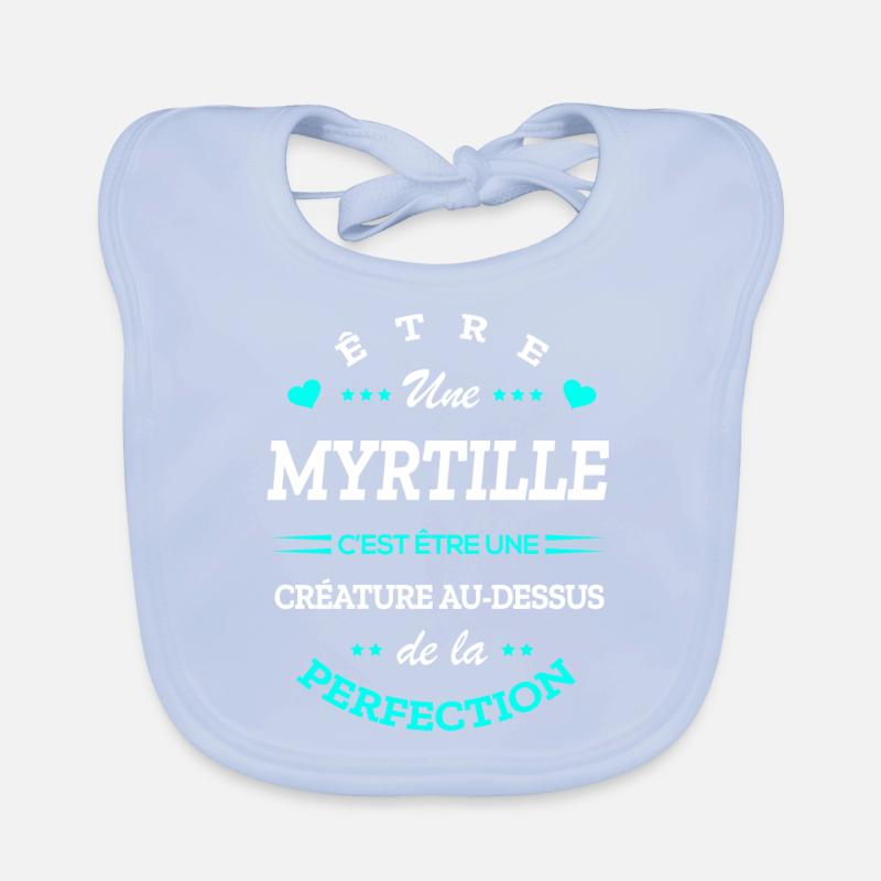 MYRTILLE PARFAITE - NOM MYRTILLE Bavoir bio Bébé