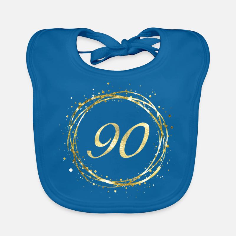 90 - Baby Bio-Lätzchen - Pfauenblau