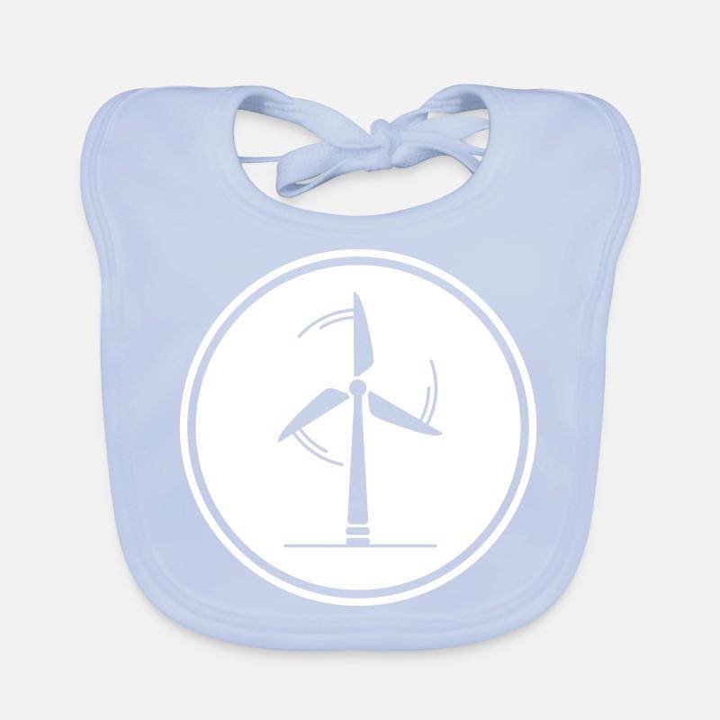 Silhouette d’éolienne Bavoir bio Bébé