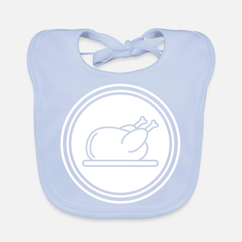 Chicken icon symbol Organic Baby Bibs