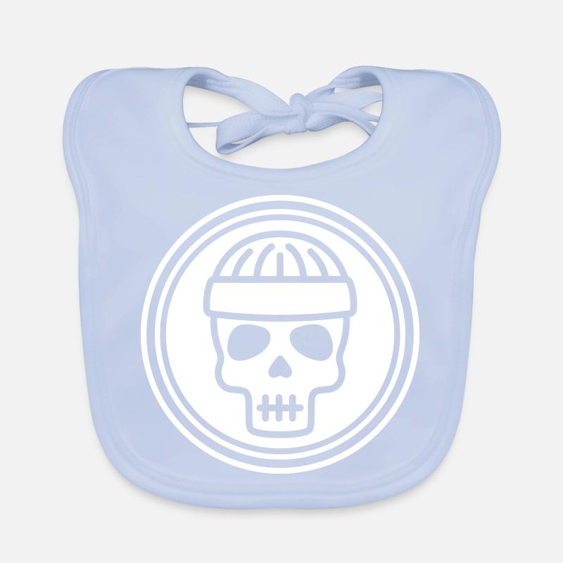 Skull head icon Organic Baby Bibs