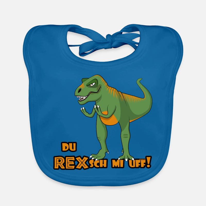 T-Rex "Regsch mi uf" Schweizerdeutsch Baby Bio-Lätzchen