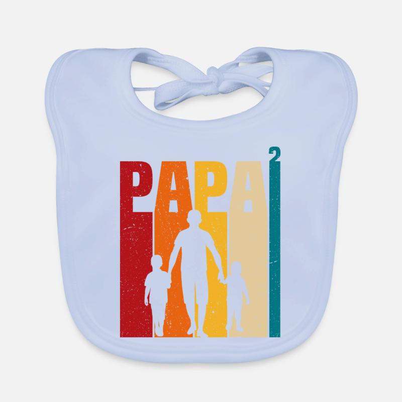 father with two sons dad and son gift dad Organic Baby Bibs