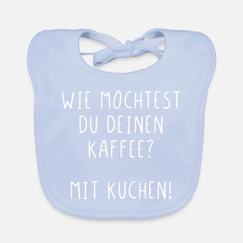 Wie möchtest du deinen Kaffee? Mit Kuchen! Baby Bio-Lätzchen