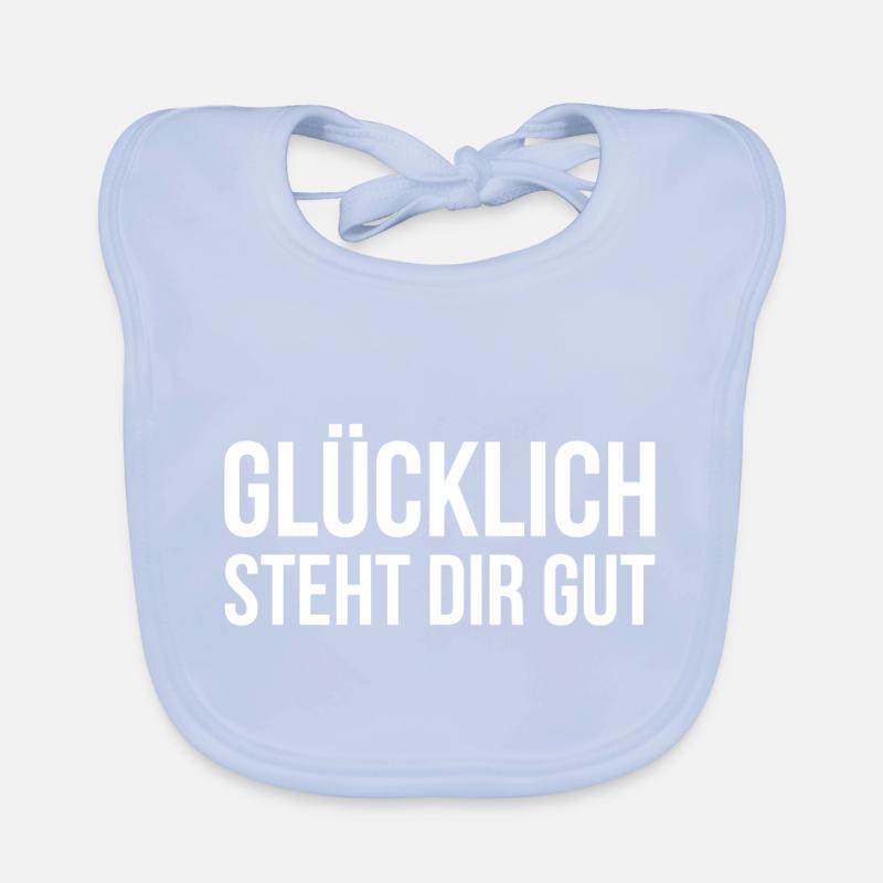 Glücklich steht dir gut Baby Bio-Lätzchen