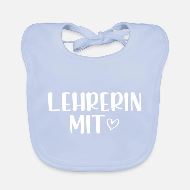 Lehrerin mit Herz Baby Bio-Lätzchen