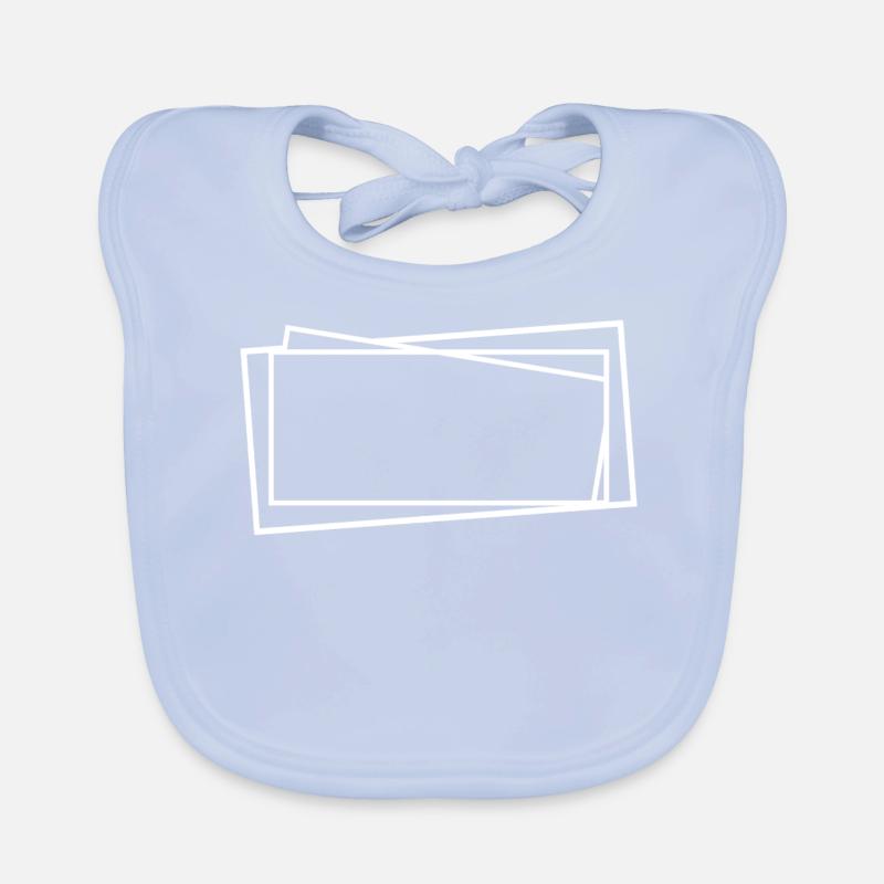 Lignes carrées blanches Contours Cadres Bavoir bio Bébé