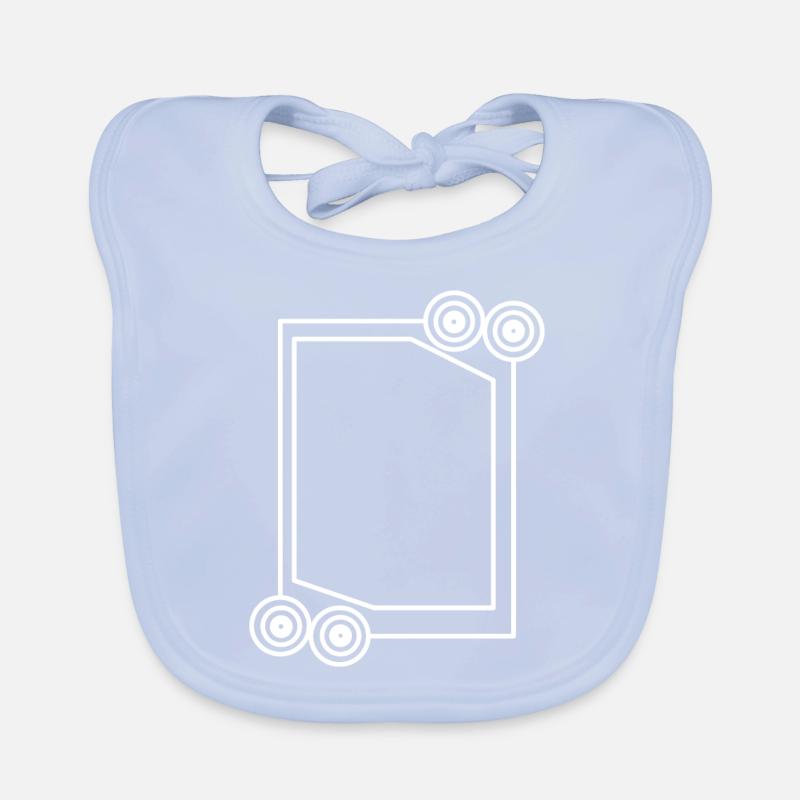 Cool long frame in white decoration Organic Baby Bibs